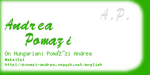 andrea pomazi business card